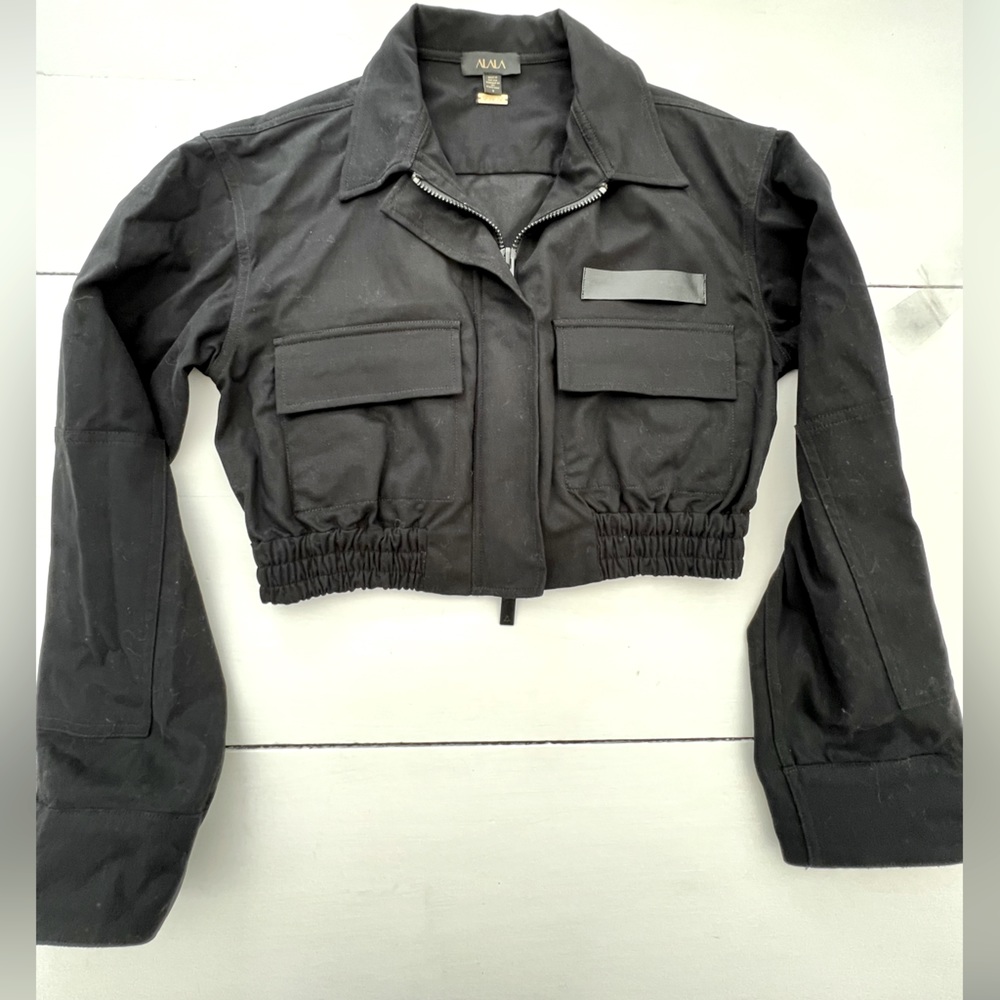 NWOT ALALA women’s black cropped jacket size small NEVER WORN